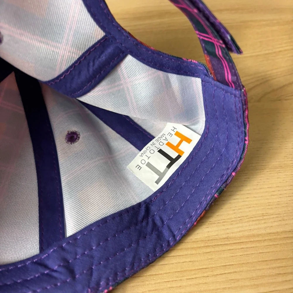 Savannah College Hat Cap Strap Back Womens Purple Plaid Art And Design